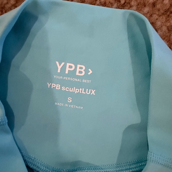 YPB Sculpt Lux Light Blue Active Set - Sports Bra & High-Waist Leggings - Picture 2 of 4